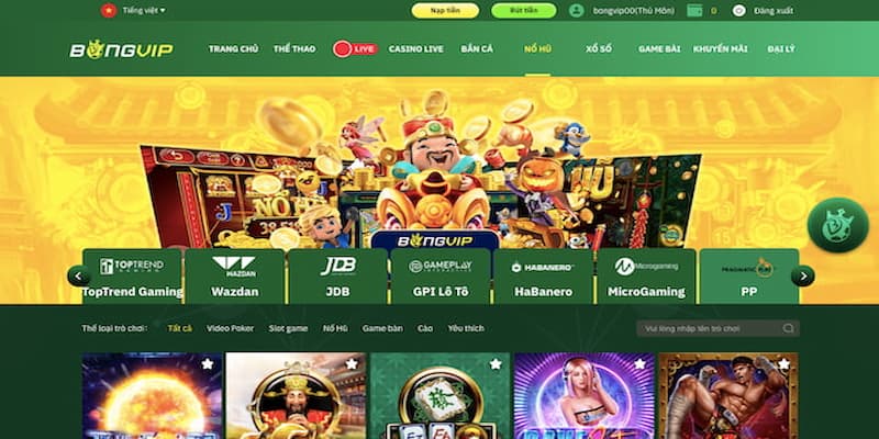 Nổ Hũ Bongvip – Nắm Bắt Vận May Nhận Ngay Tiền Tỷ